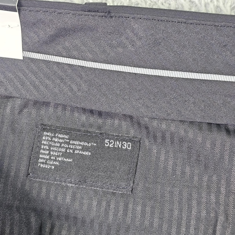 JF J.Ferrar Suit Pants Mens 52x30 Black Ultra Comfort Stretch Big & Tall Dress - Picture 9 of 11